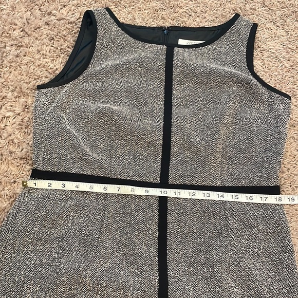 Kasper Separates Black and White Herringbone Tweed Dress - Picture 11 of 12
